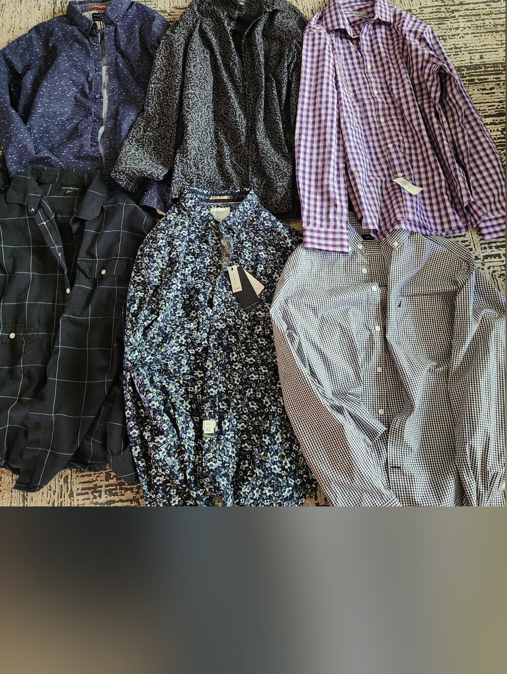 Mixed Men's Button-Up Shirt Bundle - Patterns & Checks,  Size XL